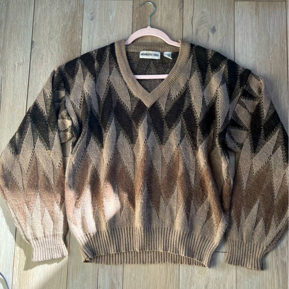 members only knitted sweater